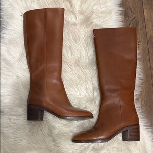 Madewell Tan Leather Heeled Boots